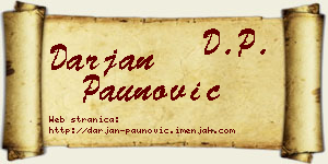 Darjan Paunović vizit kartica
